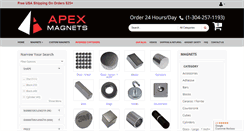 Desktop Screenshot of apexmagnets.com